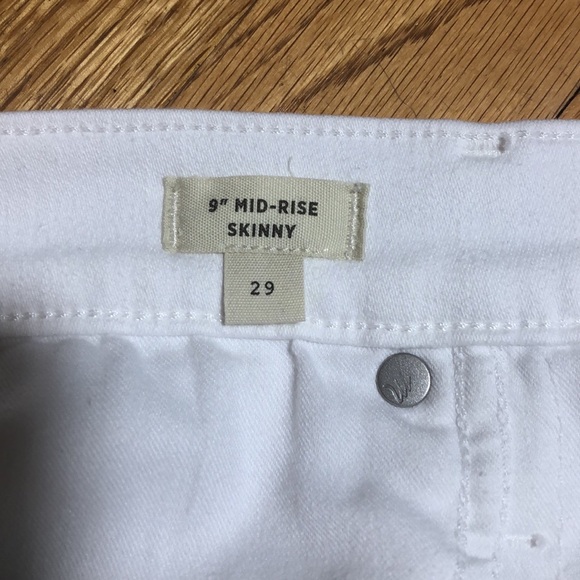 Madewell Button Fly Skinny Jeans White NWT 33 - Picture 8 of 8